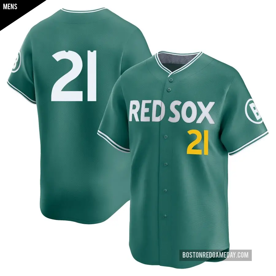 Men's Boston Red Sox ＃21 Roger Clemens Limited Green 2025 City Connect Jersey