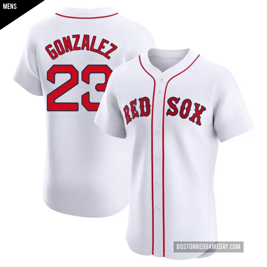 Men's Boston Red Sox ＃23 Romy Gonzalez Elite White Home Jersey