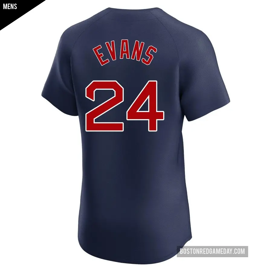 Men&#039;s Boston Red Sox &#65283;24 Dwight Evans Elite Navy Alternate Jersey