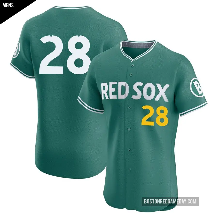 Men's Boston Red Sox ＃28 Garrett Cooper Elite Green 2025 City Connect Jersey