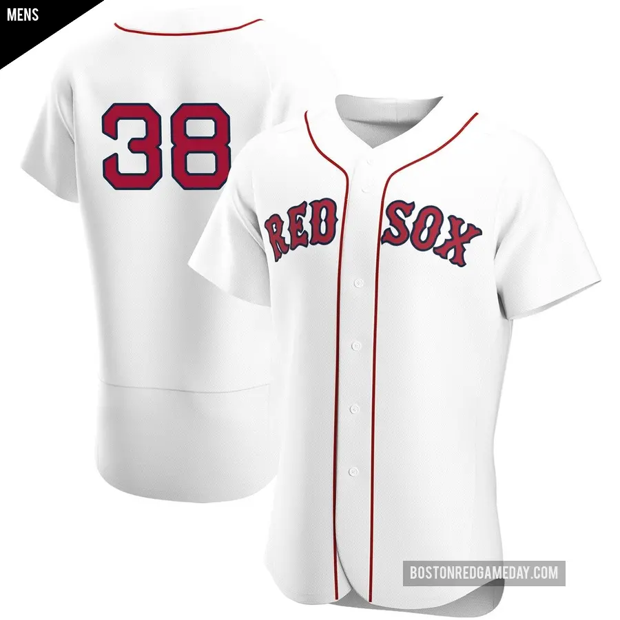 Men's Boston Red Sox ＃38 Eli White Authentic White Home Team Jersey