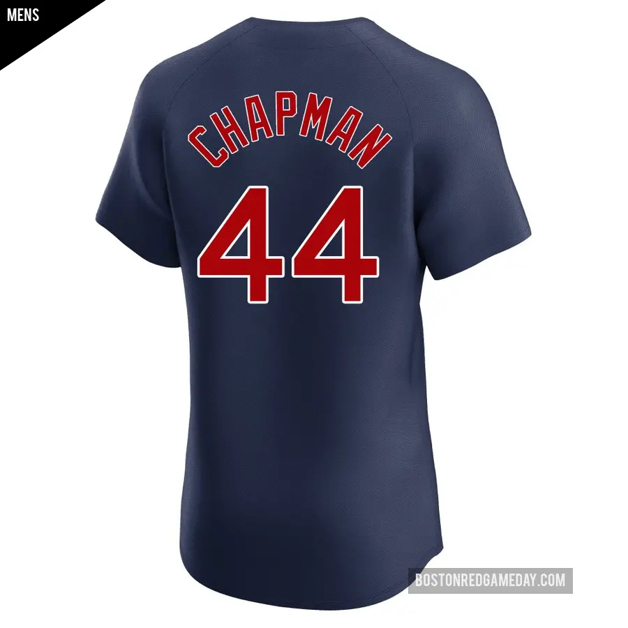 Men&#039;s Boston Red Sox &#65283;44 Aroldis Chapman Elite Navy Alternate Jersey