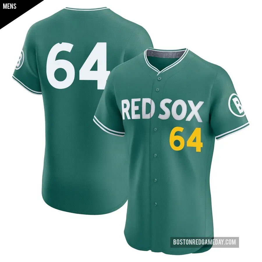 Men's Boston Red Sox ＃64 Jake Bennett Elite Green 2025 City Connect Jersey