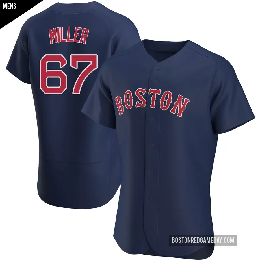 Men's Boston Red Sox ＃67 Erik Miller Authentic Navy Alternate Jersey
