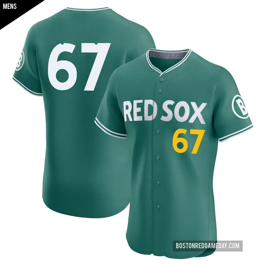 Men's Boston Red Sox ＃67 Zach Penrod Elite Green 2025 City Connect Jersey