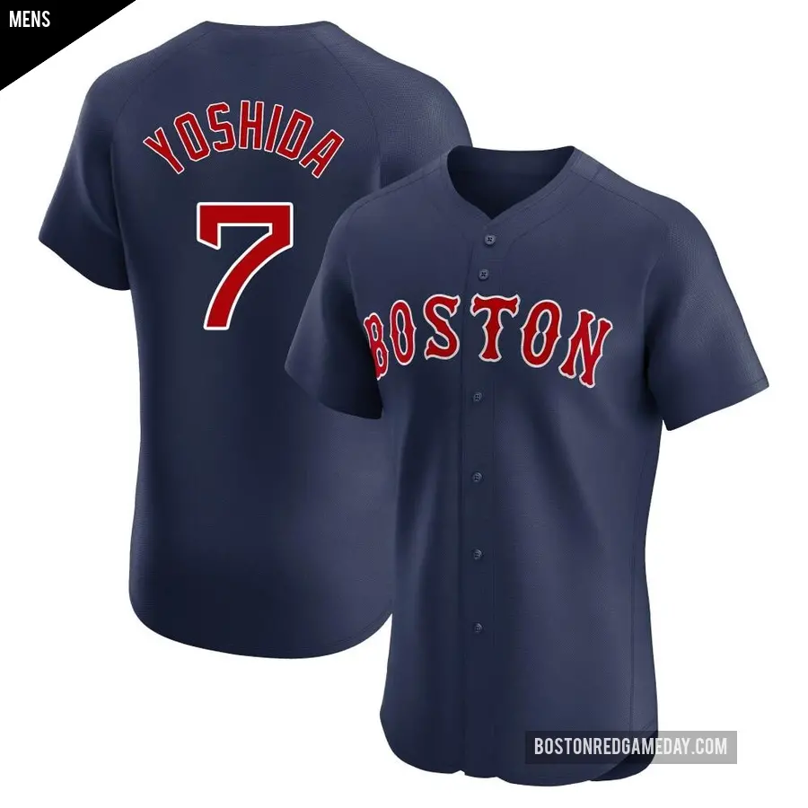 Men's Boston Red Sox ＃7 Masataka Yoshida Elite Navy Alternate Jersey