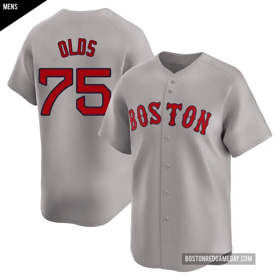 Men's Boston Red Sox ＃75 Wyatt Olds Limited Gray Away Jersey