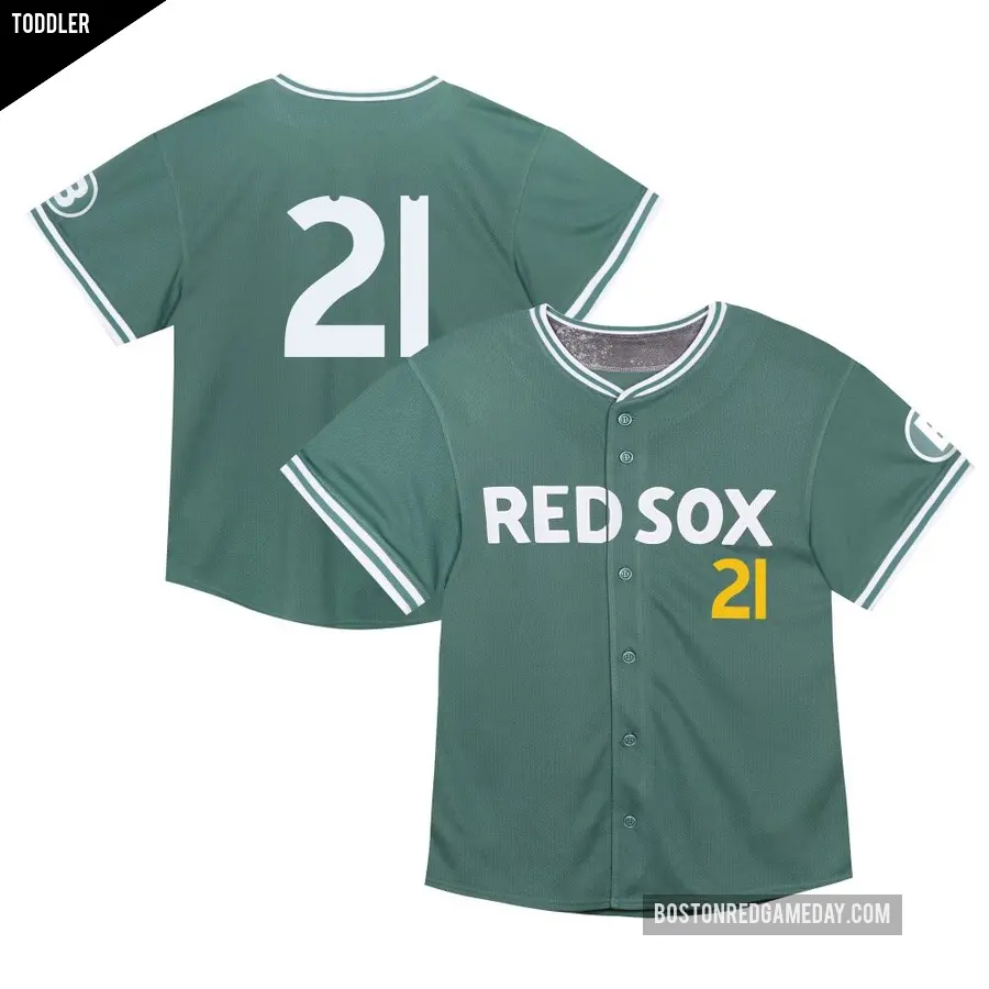 Toddler Boston Red Sox ＃21 Roger Clemens Limited Green 2025 City Connect Jersey
