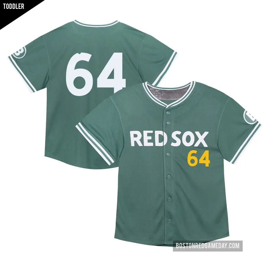 Toddler Boston Red Sox ＃64 Jake Bennett Limited Green 2025 City Connect Jersey