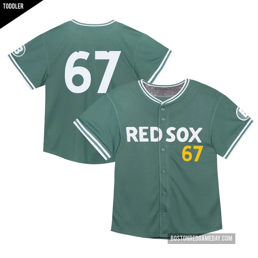Toddler Boston Red Sox ＃67 Zach Penrod Limited Green 2025 City Connect Jersey