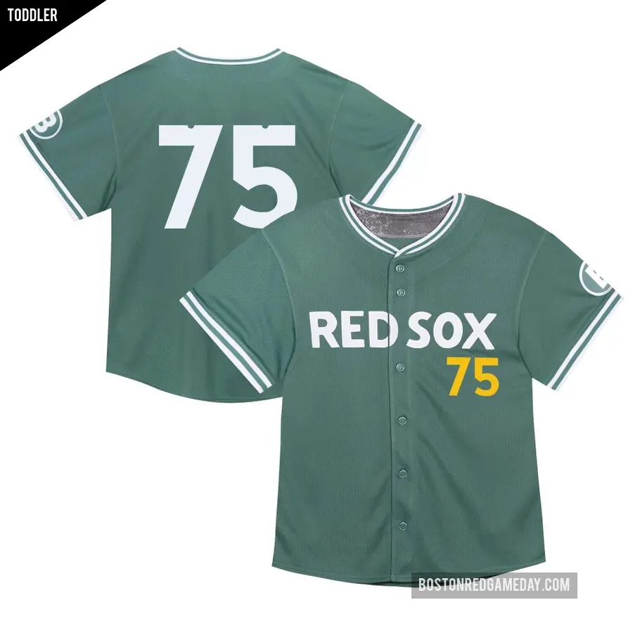 Toddler Boston Red Sox ＃75 Carlos Narvaez Limited Green 2025 City Connect Jersey