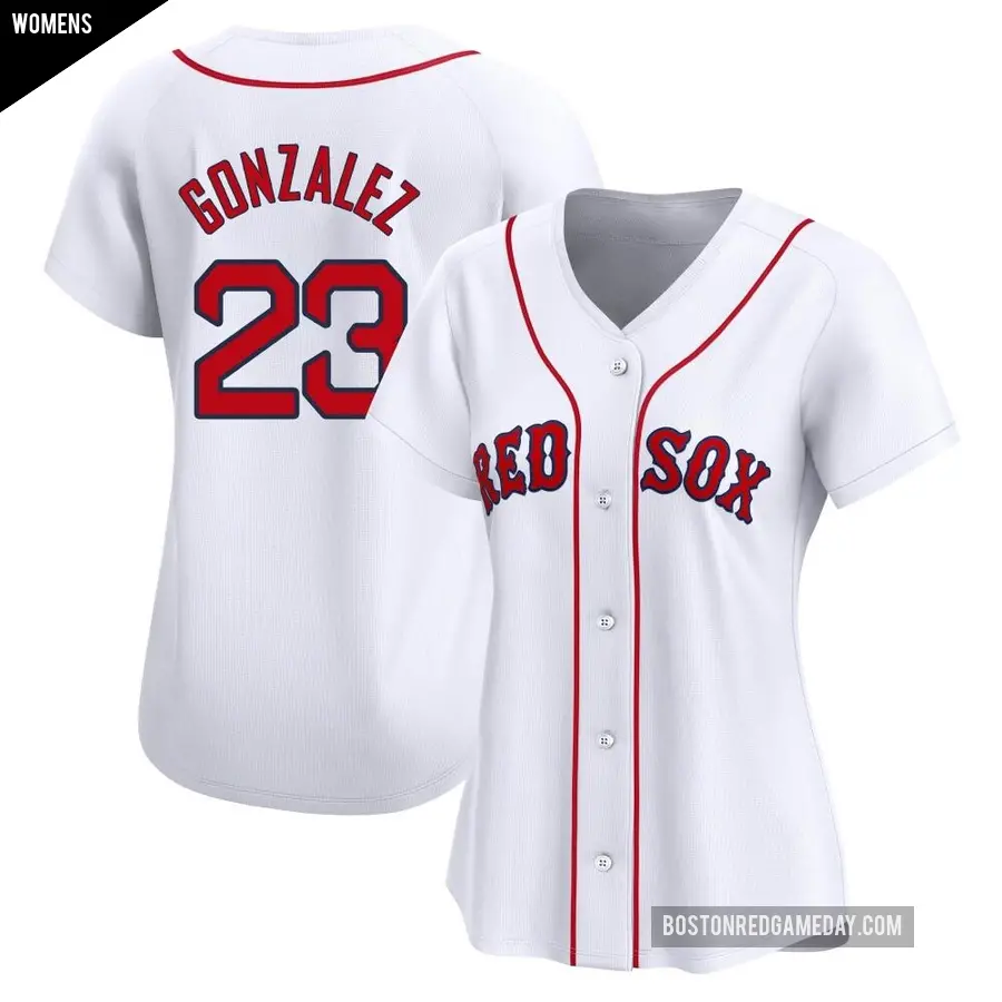 Women's Boston Red Sox ＃23 Romy Gonzalez Limited White Home Jersey