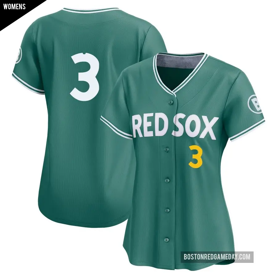 Women's Boston Red Sox ＃3 Jimmie Foxx Limited Green 2025 City Connect Jersey