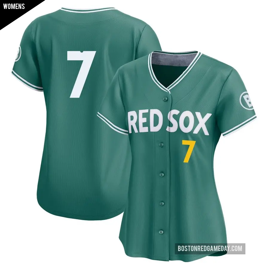 Women's Boston Red Sox ＃7 Masataka Yoshida Limited Green 2025 City Connect Jersey