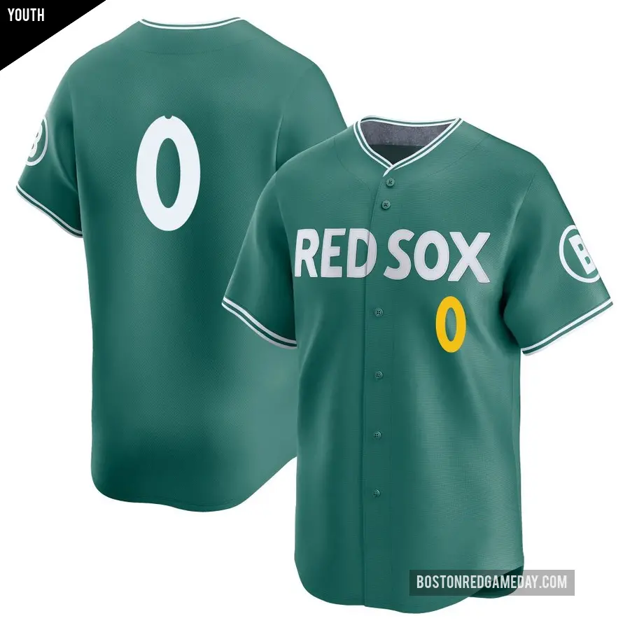 Youth Boston Red Sox ＃0 Walker Buehler Limited Green 2025 City Connect Jersey