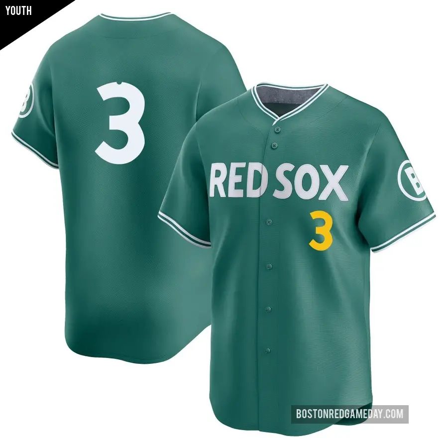 Youth Boston Red Sox ＃3 Jimmie Foxx Limited Green 2025 City Connect Jersey