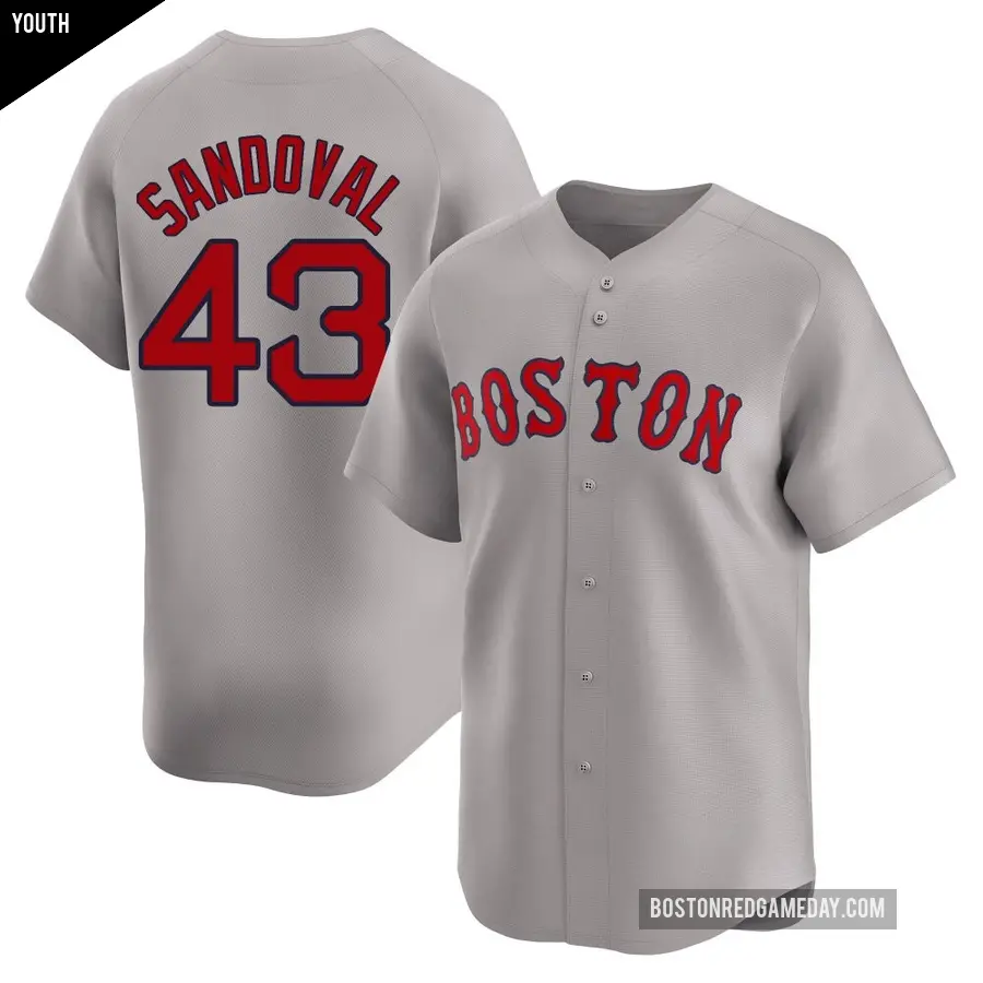 Youth Boston Red Sox ＃43 Patrick Sandoval Limited Gray Away Jersey