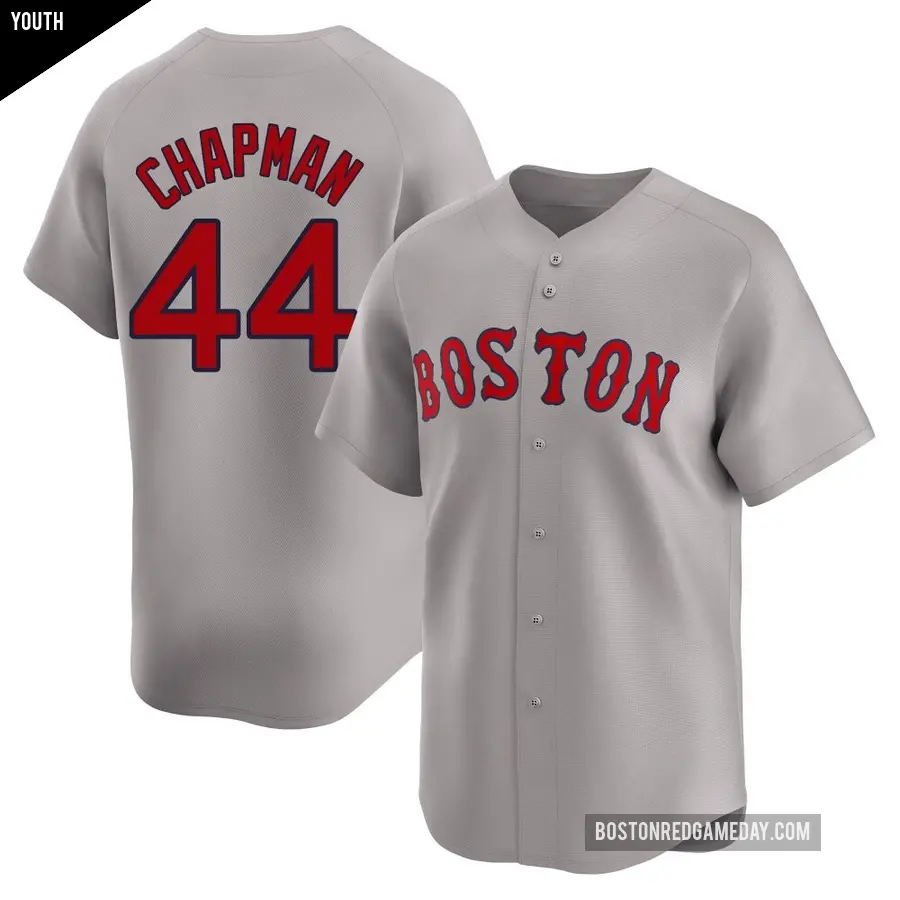Youth Boston Red Sox ＃44 Aroldis Chapman Limited Gray Away Jersey