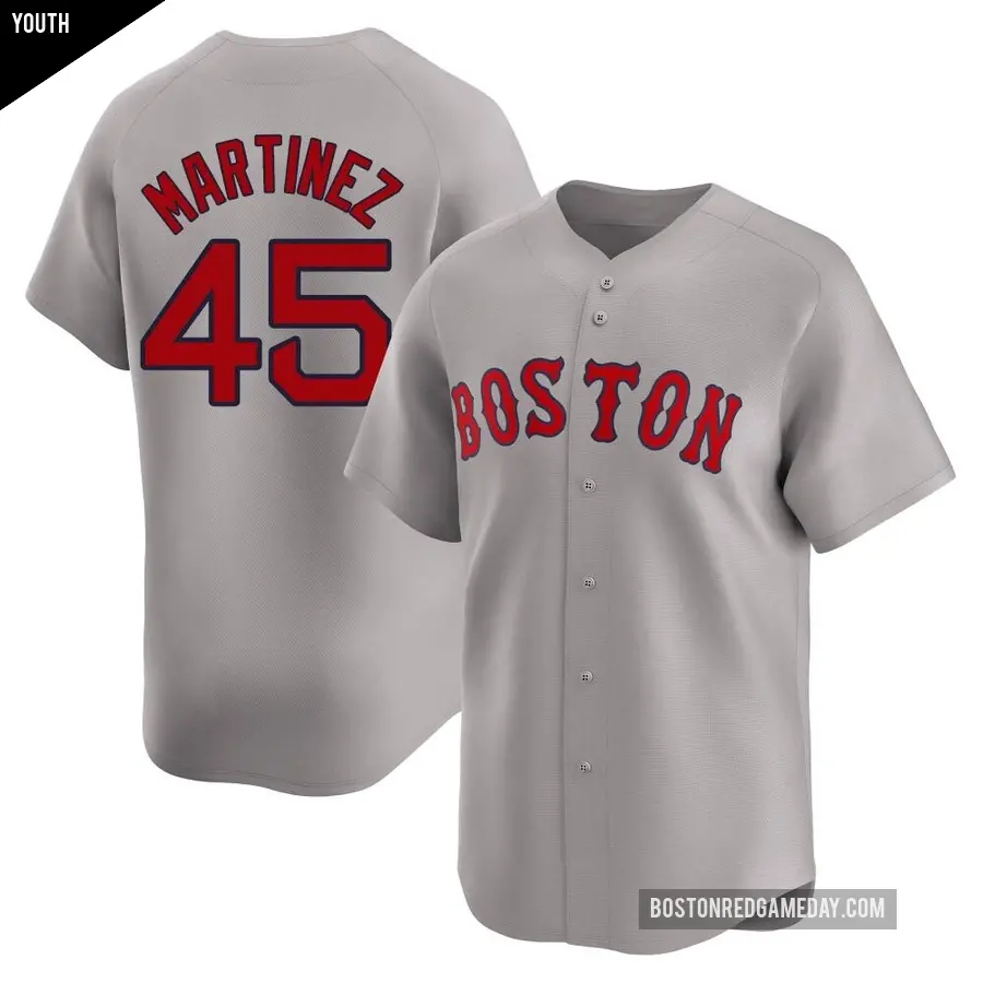 Youth Boston Red Sox ＃45 Pedro Martinez Limited Gray Away Jersey