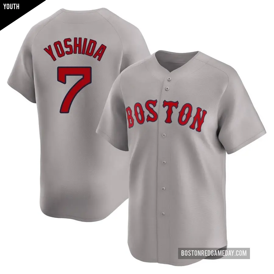 Youth Boston Red Sox ＃7 Masataka Yoshida Limited Gray Away Jersey